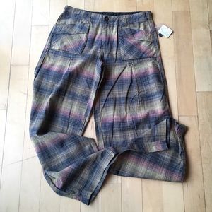 Free People Pants Jumpsuits Birch Wide Leg Plaid Pants Poshmark